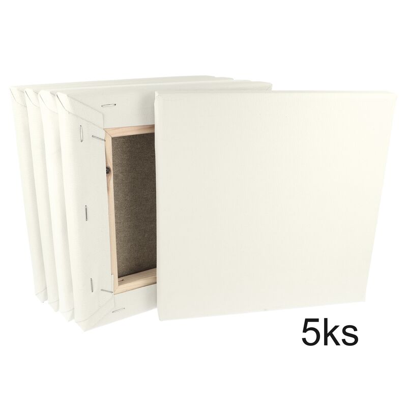 Sada 5 ks maliarskych plátien na ráme 20 x 20 cm 320 g/m²