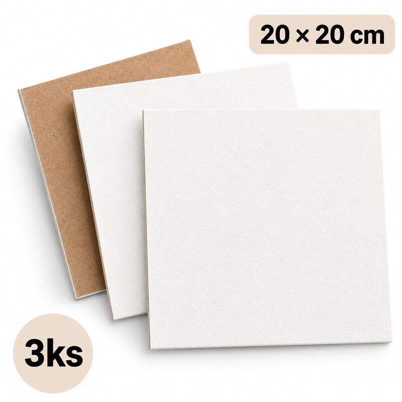 Sada maliarskych plátien na lepenke 3ks, 20×20cm, 3mm