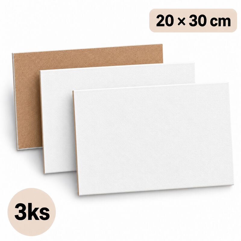 Sada maliarskych plátien na lepenke 3ks, 20×30cm, 3mm