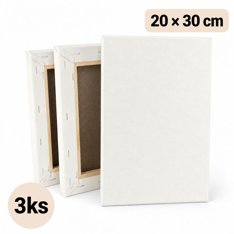 Sada maliarskych plátien na ráme 3ks, 20×30cm, 320g/m²