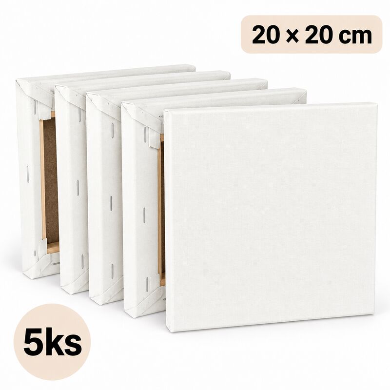 Sada maliarskych plátien na ráme 5ks, 20×20cm, 320g/m²