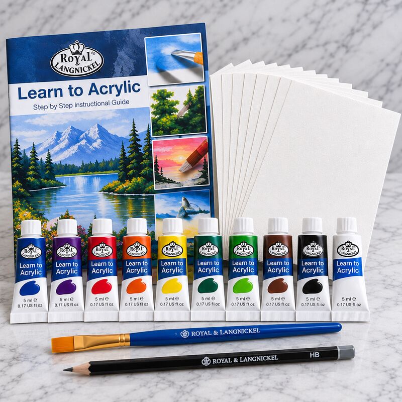 Sada na maľovanie akrylovými farbami Royal & Langnickel Learn To Acrylic 23 ks