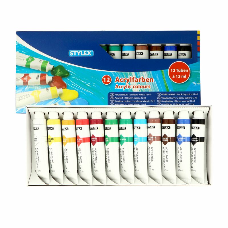 Set akrylových farieb Stylex 12 x 12ml