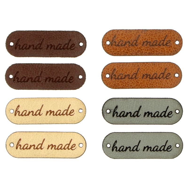 Set malých kožených štítkov hand made 8 kusov