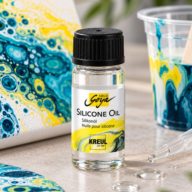 Silikónový olej SOLO GOYA 20 ml – bunkové efekty pri pouring technike