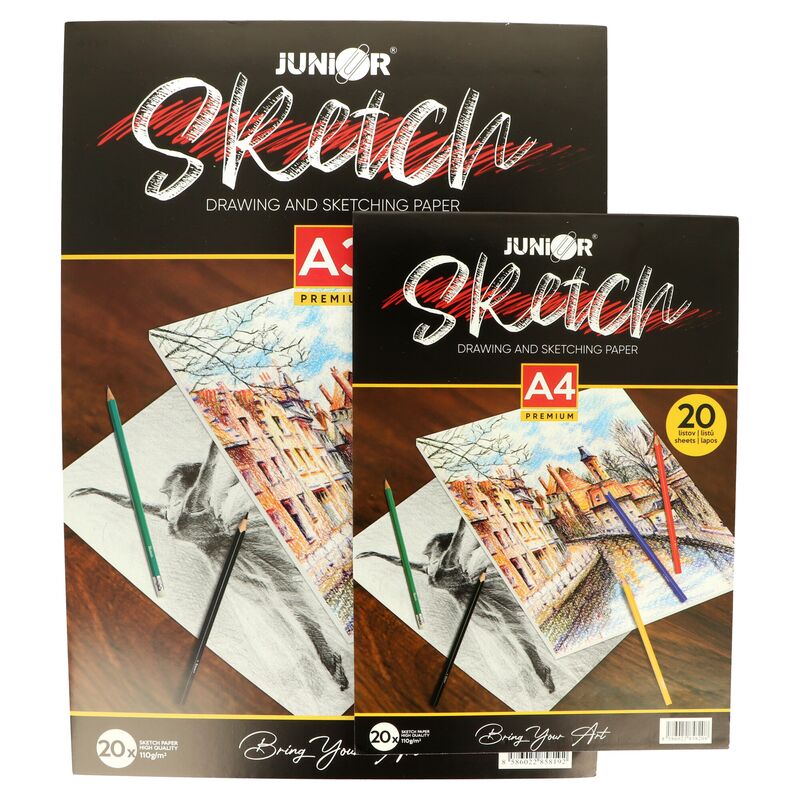 Skicovací blok Sketch PREMIUM 110g/m², 20 listov – rôzne veľkosti