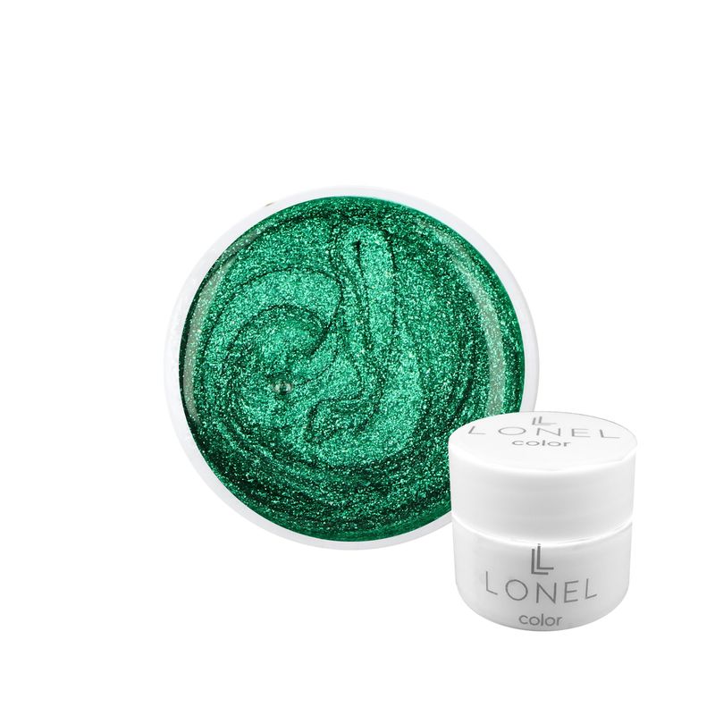 Smaragdovo zelený glitrový UV gél LONEL 055 5ml