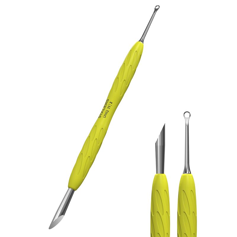 Staleks Pro UNIQ Gummy 11 TYPE 2 pusher na kožičku - žltý