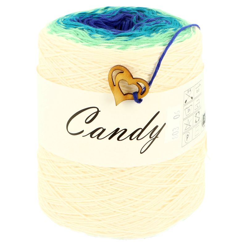 Stenli Candy 803 biela a zeleno modrá
