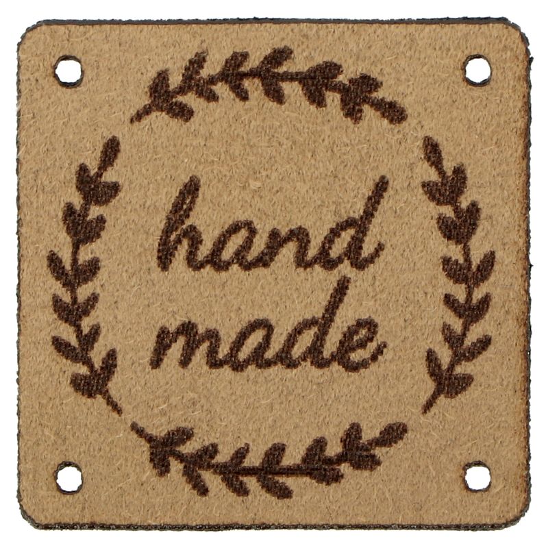 Štítok štvorec v hnedej farbe 3 x 3 cm