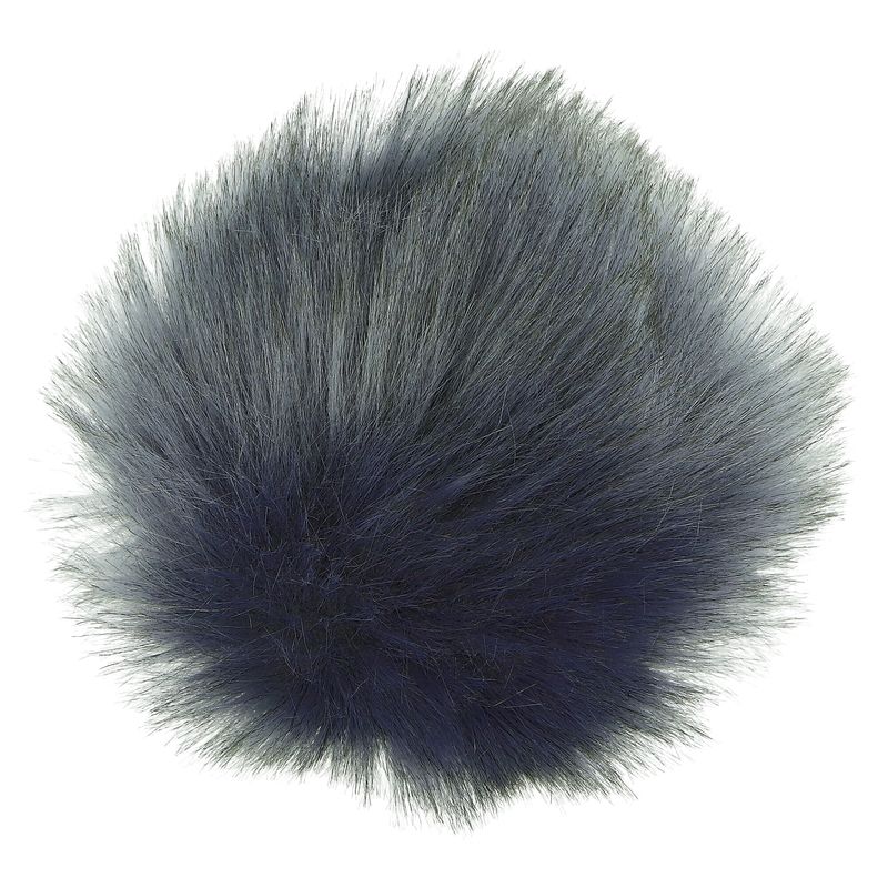 Tmavý modrý kožušinový brmbolec 15 cm