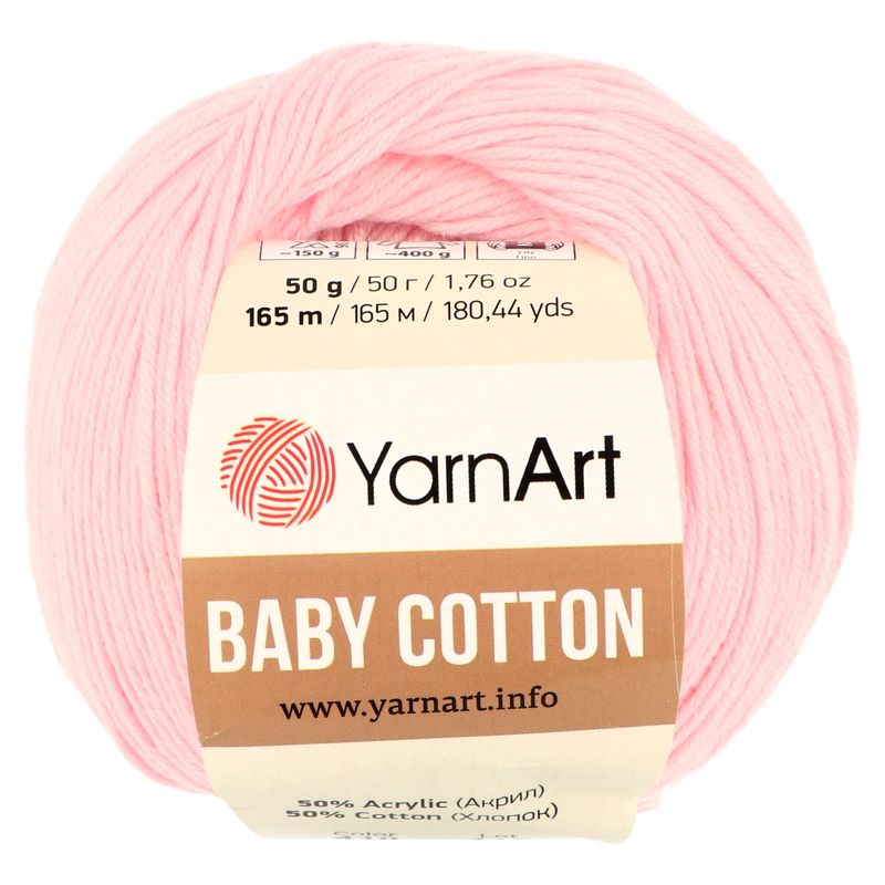 YarnArt Baby Cotton 410 baby ružová