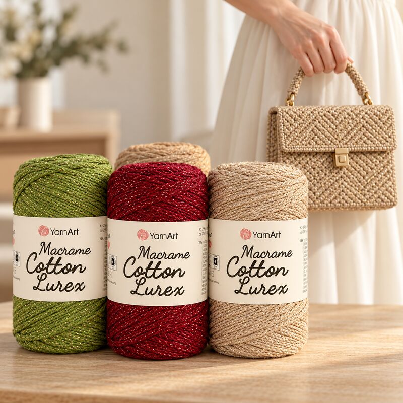 YarnArt Macrame Cotton Lurex 2mm 250g 205m