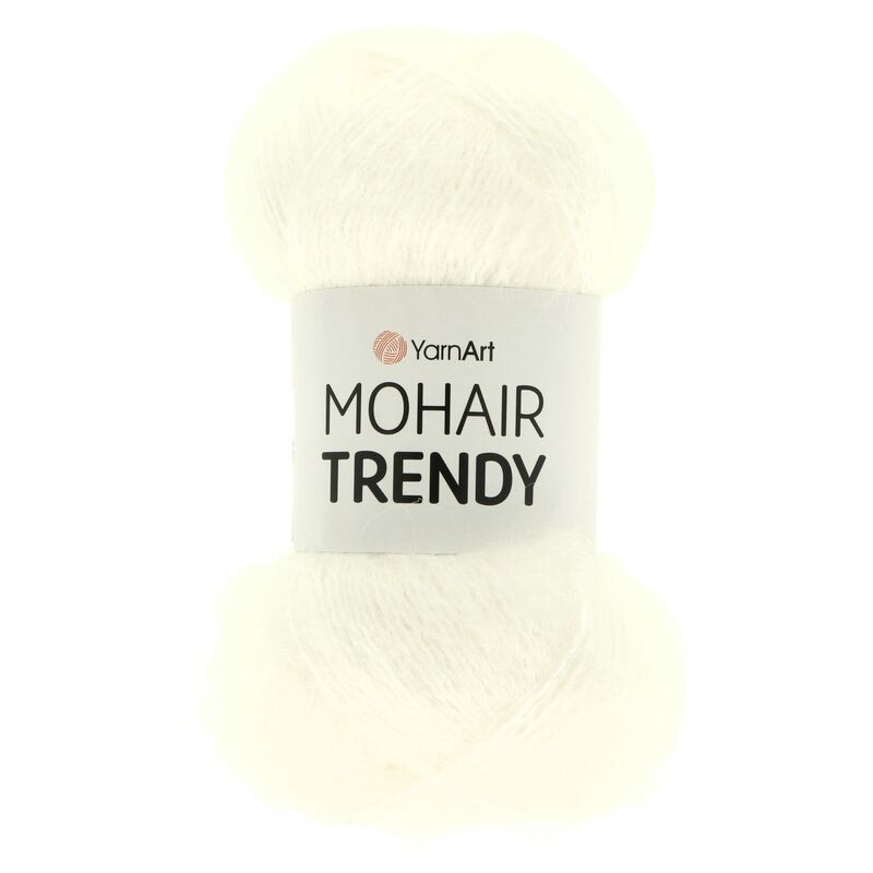 YarnArt Mohair Trendy 101 biela