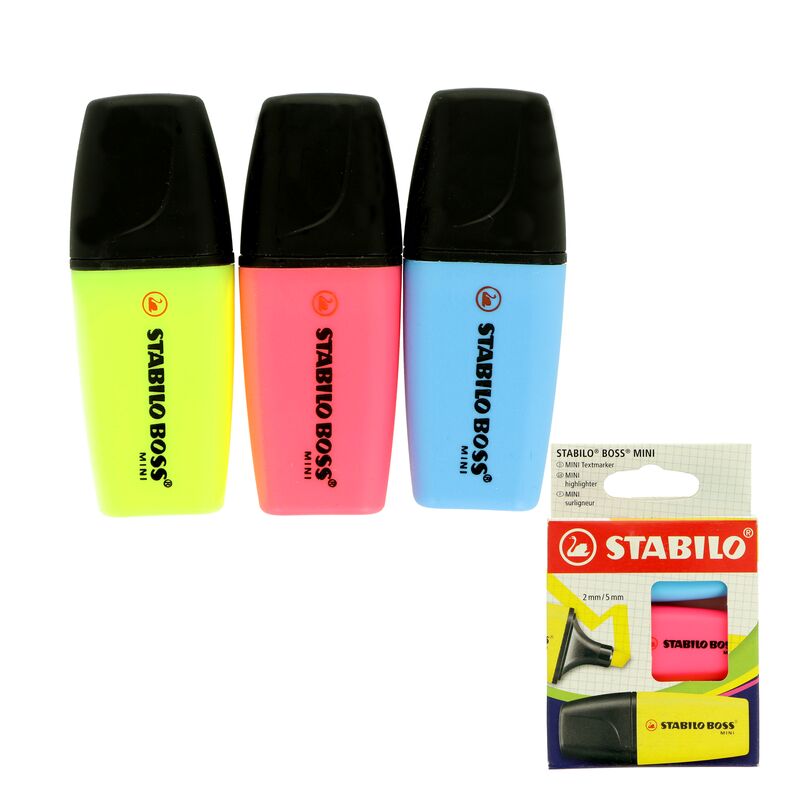 Zvýrazňovač Stabilo Boss Mini 3ks